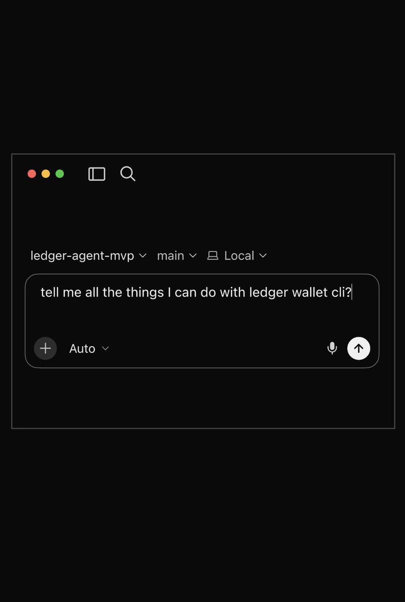 itismejdc's tweet photo. DON'T give the agent the keys.
DO give it @ledger Wallet CLI - and it can; 

✅ check balances
✅ view history
✅ send
✅ swap 
✅ verify 

All this in your Ledger wallet, but scriptable for an AI agent. 

The best part? Anything the agent proposes MUST be approved by human hands w/ a Ledger signer. You get the final say (not the bots!)

One line that puts control of your stack in your hands;

npm i -g @ledgerhq/wallet-cli