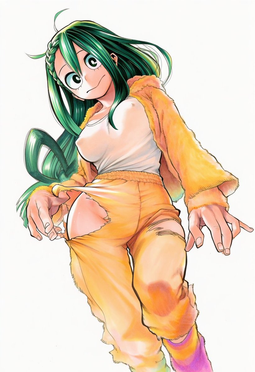 Himatubushobsab's tweet photo. 蛙吹梅雨/Tsuyu Asui [僕のヒーローアカデミア]
SFW illustration 
#AIイラスト https://t.co/VguZDl7man