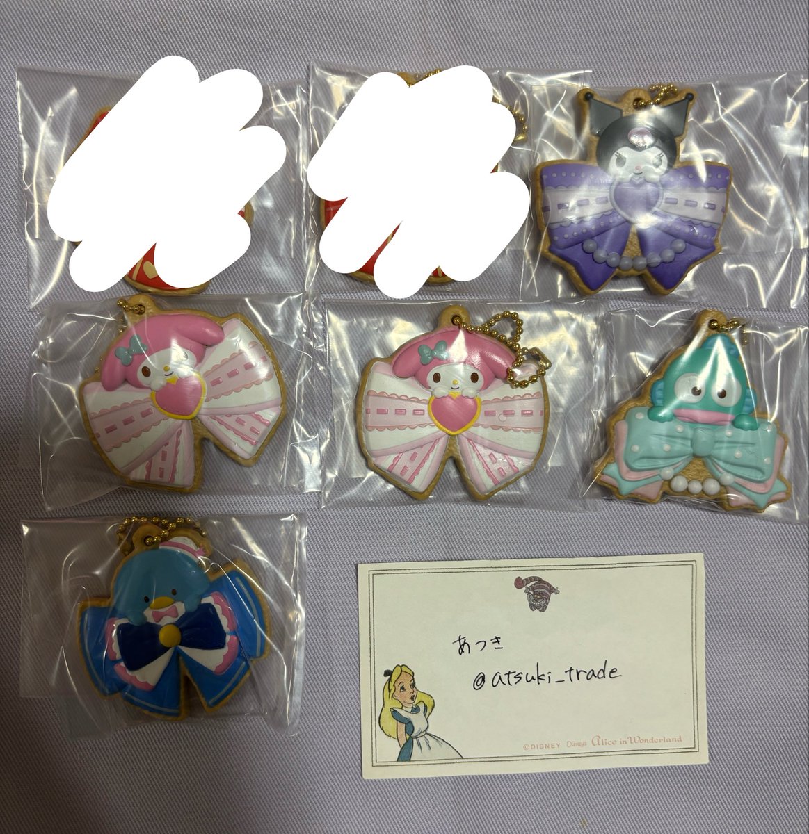 atsuki_trade's tweet photo. 【交換】サンリオ クッキーチャームコット チャームコット

譲）クロミ、マイメロ、ハンギョドン、サム

求）プリン＞シナモン、ポチャッコ

郵送希望。
初回固定ご確認の上、お気軽にお声掛けください。 https://t.co/Tvx10CQDHU