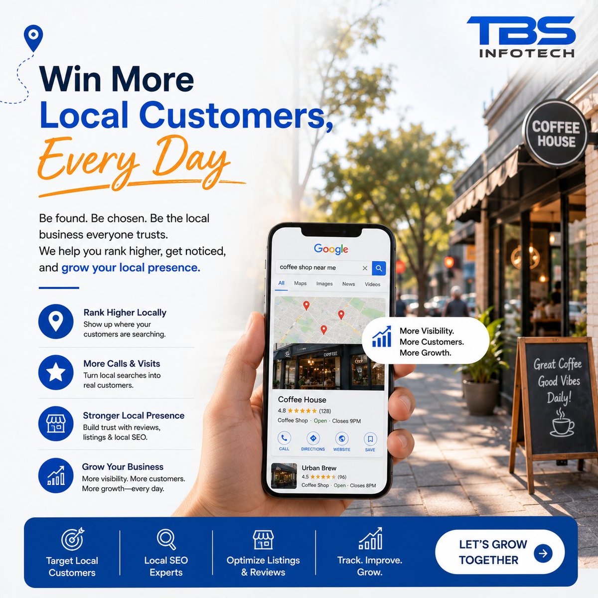 TBS_Infotech's tweet photo. Help your business stand out locally with TBS Infotech's Local SEO services. Improve local rankings, attract nearby customers, and grow with confidence.

#LocalSEO #SmallBusinessSEO #TBSInfotech #LocalBusinessGrowth #GoogleBusinessProfile #LocalMarketing #NearbyCustomers https://t.co/4415jnOLP6
