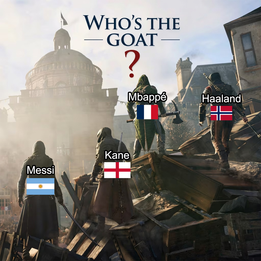 assassinscreed's tweet photo. SO, who’s your GOAT? ⚽️
Drop the flag below. 👇 https://t.co/PDRY8rY2xX