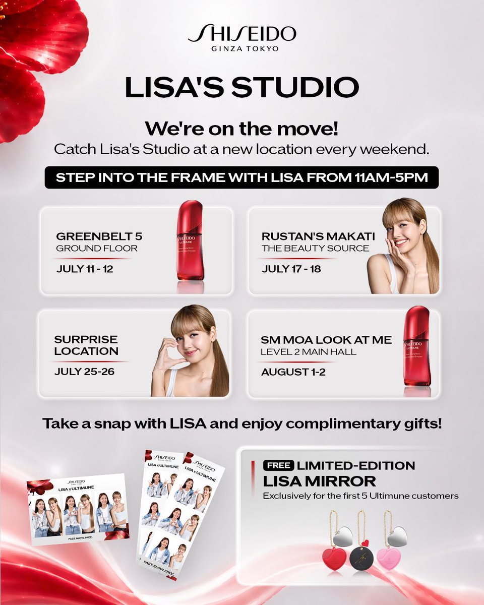 TeamLisaPH's tweet photo. [THREAD] 🇵🇭 ON-GOING EVENTS & ACTIVITIES FOR PH LISA FANS:

1️⃣ #LS3Alkansya - Donation Drive for Lisa’s New Album
2️⃣ #DentisteXLisaPH - Giveaway for a chance to win 3 Limited Edition DENTISTE x LISA items
3️⃣ #LS3MLTournament - Mobile Legends Bang Bang Fundraising Tournament
4️⃣ #ShiseidoPH #ULTIMUNExLISA - LISA’S STUDIO Physical Event in various locations

Check them out and make sure to don’t miss them! ⭐️

#LISA #LALISA @wearelloud