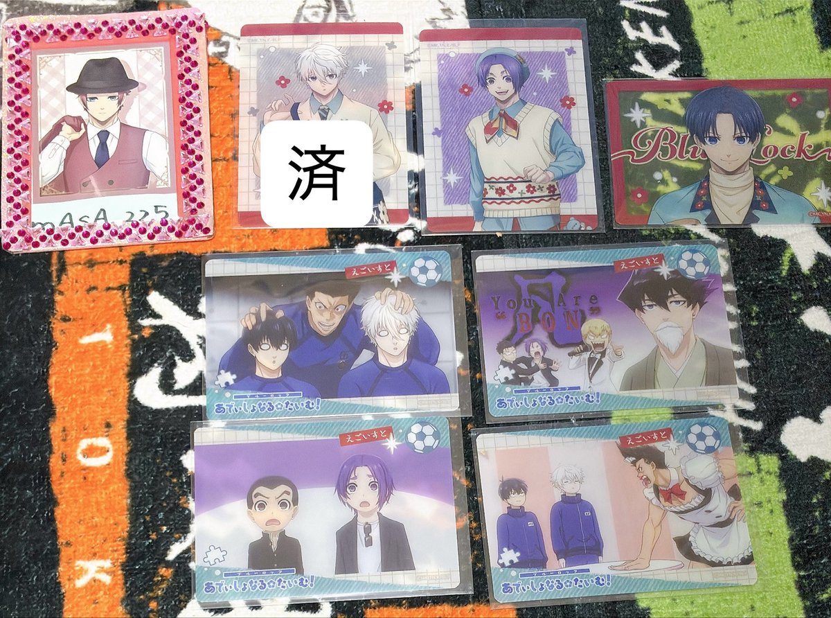 mAsA_225's tweet photo. ブルーロック ふぁぼカ Picharm ピクチャーム
交換

譲/画像参照

求/冴、凛>潔(画像4) 各①
冴(単体絵柄なら何でも可能)>糸師兄弟絵柄
凛(ふぁぼカvol.17箔押し)

画像1は同異種冴(箔押しorホロ)>ふぁぼカvol.17凛(箔押し)と交換のみ

ふぁぼカ⇆ピクチャーム可能

→続 https://t.co/2Pm3orrMRH