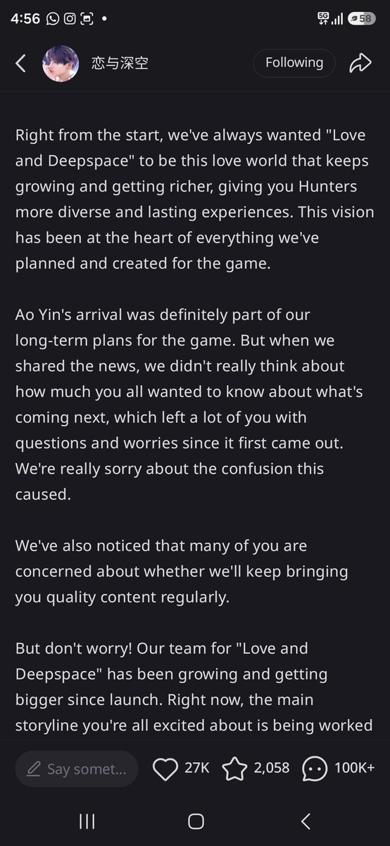 lemurianbride__'s tweet photo. Dear Haters. Before they delete Valko.. they already promised to keep him first. Thats why we said BRING HIM BACK. #BRINGBACKVALKO
亲爱的深空猎人们 近期，制作组收到了非常多对游戏的... https://t.co/HRs9g3oaHa 
#bringBackValko
 BACK TO THEIR ORRIGINAL PROMISE
@Love_Deepspace https://t.co/FrA6BWi1Ku