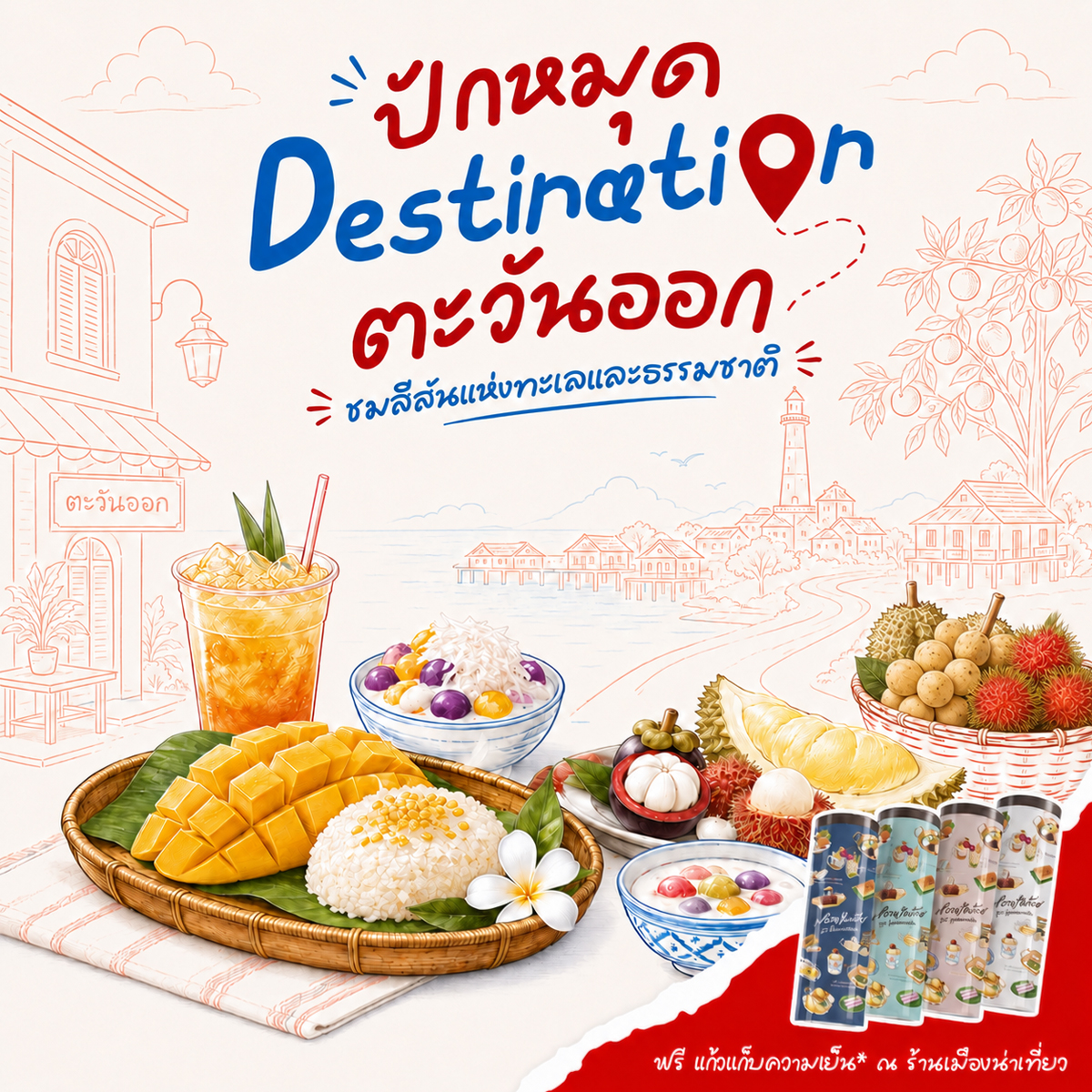 TrueUhappiness's tweet photo. Destination ไหนของภาคตะวันออก คือที่หนึ่งในใจคุณ ? ☀️ ชวนปักหมุดเส้นทางที่เต็มไปด้วยสีสันแห่งท้องทะเลและธรรมชาติ พร้อมรับสิทธิพิเศษจากร้านเมืองน่าเที่ยว คลิก▶️ https://t.co/iPrPE3U7IO
📅 15 ธ.ค. 68 - 31 ธ.ค. 69
#หวานไม่ลืมอิ่มอร่อยร้านเมืองน่าเที่ยว #True5G #dtac5G https://t.co/l2crj8bFrb