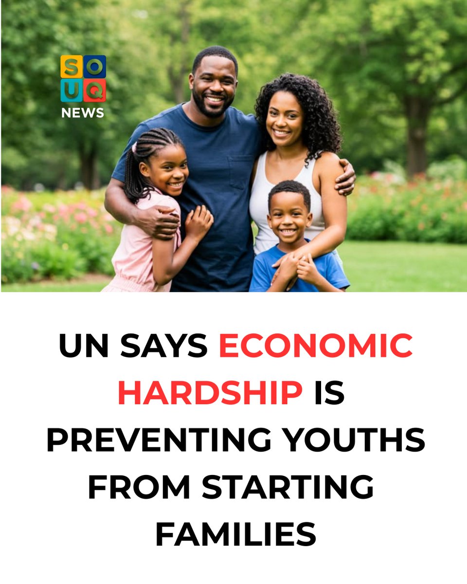 SOUQNewsTV's tweet photo. The United Nations says economic hardship is making it difficult for many youths to start families.

The UN highlighted financial pressures and economic uncertainty as key factors influencing family decisions.

#UnitedNations #youthday #unitednation https://t.co/qsxg5NIgFp
