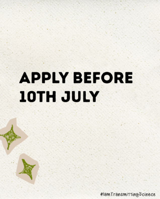 TransmitScience's tweet photo. More information and form: https://t.co/jR3ddmnFYr
Deadline: 10th July
#IAmTransmittingScience #FeeWaiver #ResearchTraining #PostgraduateStudents #Postdocs #ScientificTraining #EarlyCareerResearchers #LearningOpportunities https://t.co/C8gUG8ePy7