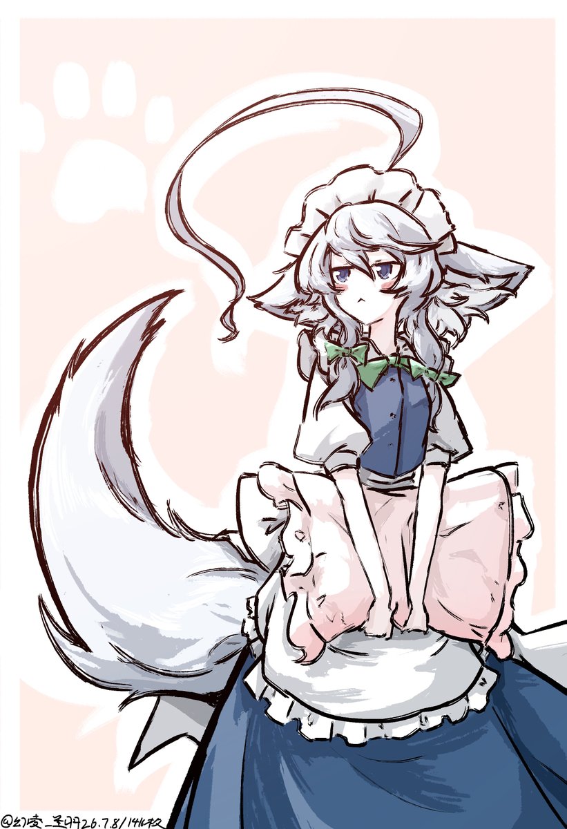 AyaRinSnow's tweet photo. #深夜の真剣お絵描き60分一本勝負 
#touhou 
#東方Project
——十六夜咲夜
第1416枚
犬
DAY 83/100 https://t.co/J9w08oYAM1