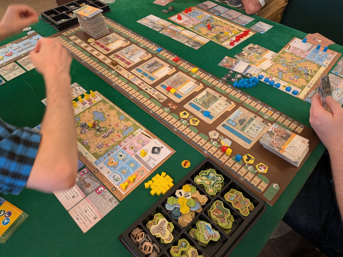 RickTheChief's tweet photo. This week at the club we played Free Ride, Prussian Rails, Hit the Silk, Ark Nova, Its A Wonderful World, Just One. https://t.co/3YviBIfDFP
