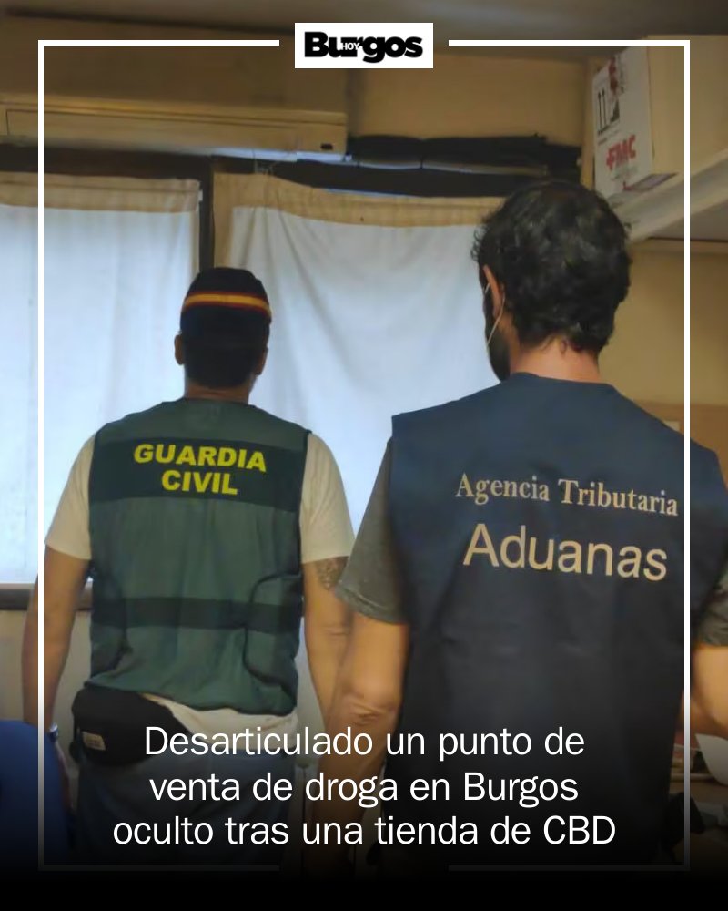 BurgosEdOn's tweet photo. 🚨 ¡Impactante operativo en Burgos! La Guardia Civil desarticuló un punto de venta de droga disfrazado de tienda de CBD. Se incautaron 23 kg de hachís y marihuana valuados en más de 150,000 euros. ¡La seguridad ciudadana es prioritaria! #Burgos... https://t.co/iKBUEJMEI5 https://t.co/HnwQY8dMvj
