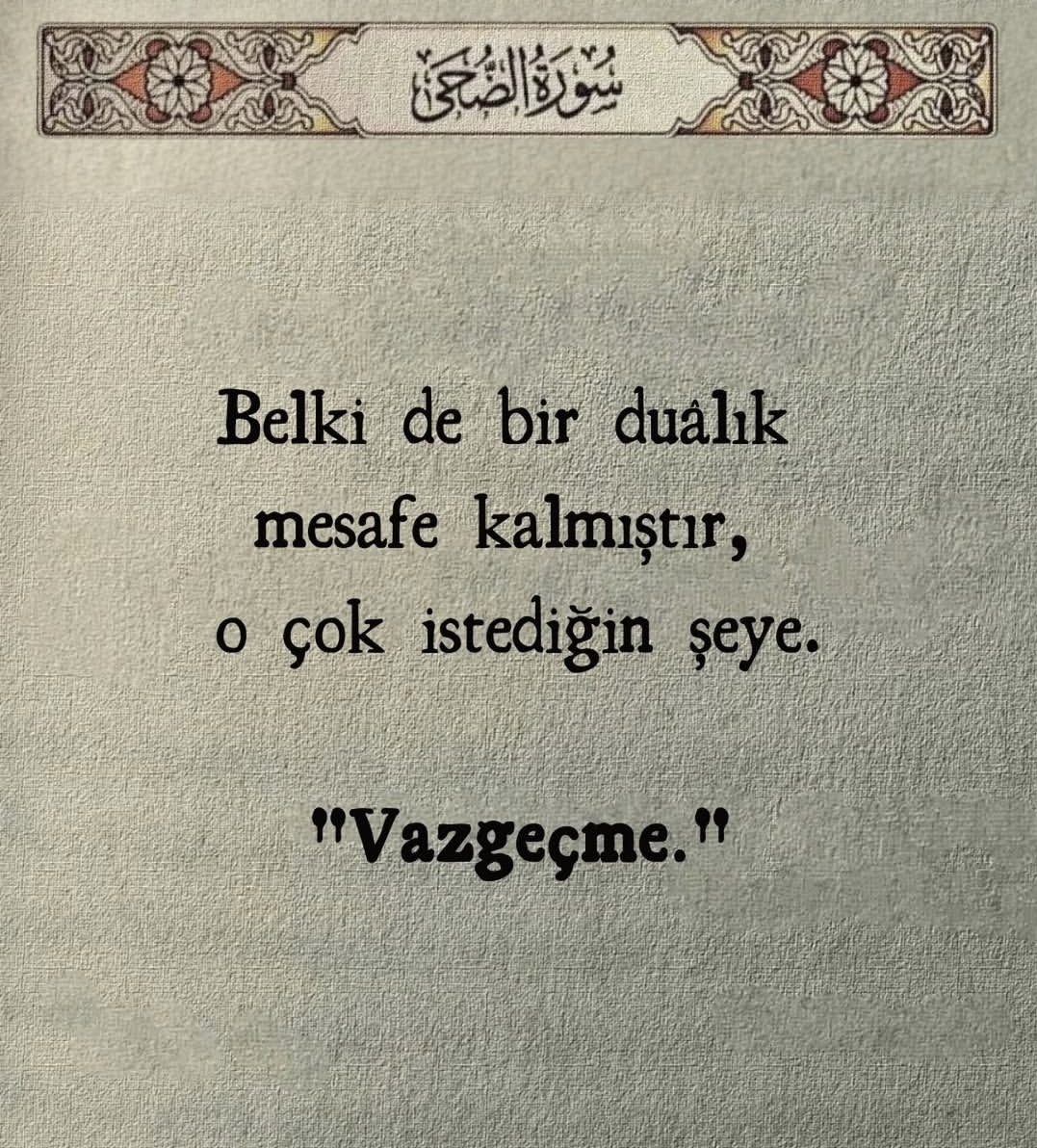 medineehli571's tweet photo. "Vazgeçme. " https://t.co/cVaEm8h4bC