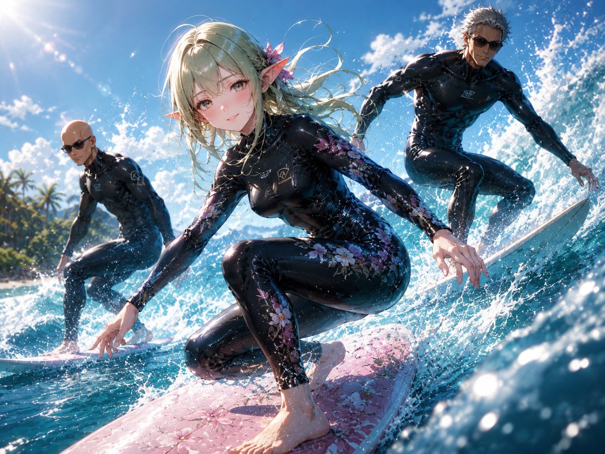 🌸虎猫G3さんファミリーと、夏の海でサーフィンしてきましたよ