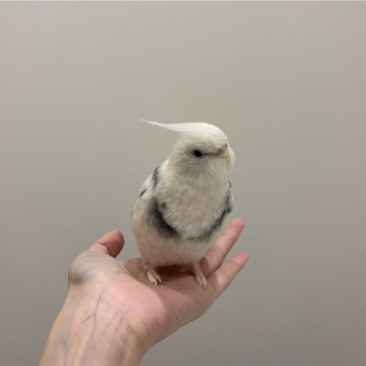 羊毛フェルトのオカメインコ完成しました。