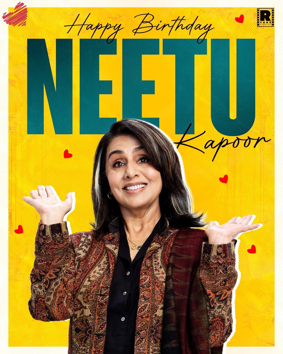 RTakeStudios's tweet photo. A timeless icon, loved across generations 🫶🏻
Happy Birthday, Neetu Ma'am!

#NeetuKapoor https://t.co/tQxus24kUh