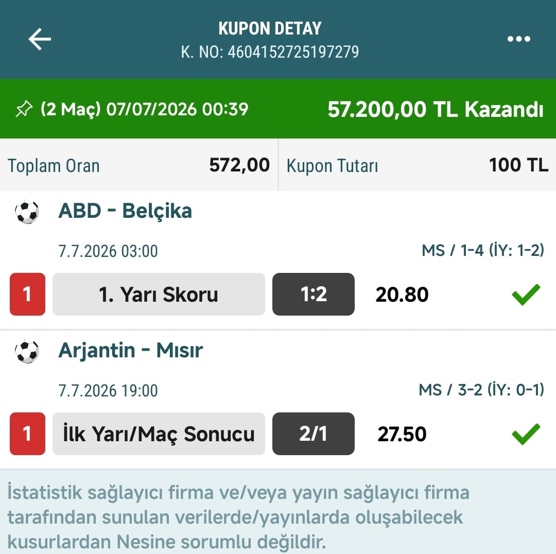 Buzzer3535's tweet photo. Bu kuponda Arjantin maçı bana ait zaten biliyorsunuz, diğeri de bir dostumun analiziydi kombinleyince şöyle güzel bir tablo çıktı ortaya 🔥 güzel bir çekiliş yapalım 4 arkadaşa abonelik hediye edelim, beğeni ve yorumlardan 🫰🌟🇦🇷🇧🇪 https://t.co/AwXpHttfmT