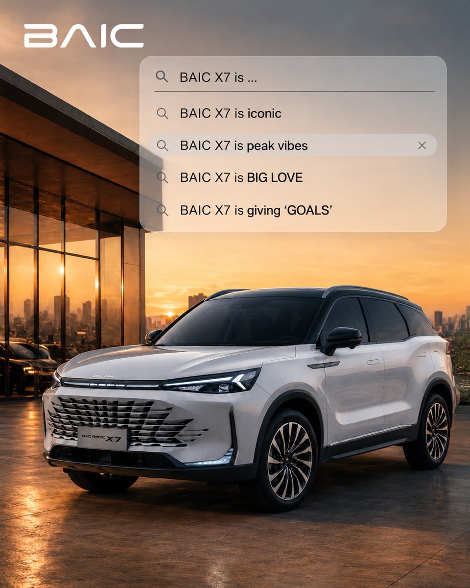 BaicMaroc's tweet photo. Le SUV BAIC X7, c'est un confort ultime, une technologie de pointe et un design qui ne laisse personne indifférent. Montez à bord et vivez une expérience de conduite d'exception.
#BAIC #X7 #BeBaic #YourWishOurWays https://t.co/txKExNIulF