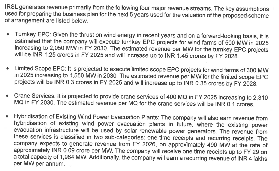 RahulRao_1992's tweet photo. Inox Wind Group is one big circle jerk. 

Before we get into it - A few Disclaimers:

1. NOT invested. 

2. We write on special situations on X, Substack and on other media platforms. Please treat them as STARTING POINTS FOR YOUR OWN RESEARCH. These are NOT recommendations. 

3. This note pertains to just one part of the demerger and may or may not not drive outcome on the stock level. 

So, where were we? 

Inox Wind Group is one big circle jerk...

Inox wind gives EPC work to Inox Renewable Services (formerly Resco), O&M to Inox Green etc etc.

The interlinkages are significant create the perfect recipe for favouring one entity over another. 

That's not our problem. Be that as it may. Live & let live. YOLO. 

The point of contention here is the Demerger of "Evacuation infrastructure" from Inox Green into Inox Renewables (formerly Resco) and the valuation at which it was done. 

Here's the story: 

1. Inox Green's EPC business was sold to Resco in a "slump sale" for ₹4.69 crore in 2021. 

That same platform - Resco - now IRSL - today is being valued at ₹7,400+ crore in August 2025 basis private deals. 

This ₹7,400 cr number is to valuations what a b**b job is to b**bs. 

Propped up. Looks good. Not the real thing. 

Here's the story: 

1. In 2021, Inox Wind (Parent) facilitated the trasnfer of Inox Green's EPC business to Resco (also a subsidiary) on a slump sale basis a valuation report by 'Sparsh Singla & Associates' for ₹4.69 cr. 

It had Assets worth ₹986 cr and Liabilities worth ₹981 so book value was around 4.59 cr. 

The valuation report shows no Fixed assets like Equipment etc. The balance sheet was almost entirely made up of Inventories, receivables on asset side and payables and borrowing on the liabilities side. 

That's how Resco became the group's "EPC arm" 

2. In September 2024, Resco raised ₹350 cr from Investors (Authum, JM finacial etc) at ₹267/share and simultaneously converted an ICD - Inter corporate Deposit of ₹389 cr (from Inox Wind) into equity at the same ₹267/share. 

This was a private deal so no valuation report is required valuing the group EPC business at ₹4300 cr. 

The only remotely valid signal here is that supposedly Independent investors pumped in ₹350 crore - the cash flow statement shows ₹337 cr came in. 

I guess the story they're selling is we make ~1.2 cr per MW (Topline) of EPC and we have a 3.2GW of order-book outstanding. 

In September 2024, I guess that was easy to believe.

3. In August 2025, Inox Wind sold a 3.06% stake in IRSL to undisclosed third-party investors for ₹175 crore, at a per-share price of ₹353. 

This transaction implied an IRSL standalone valuation of approximately ₹5,720 crore, or around ₹7,400 crore on a post-merger basis (including the substation business coming in from Inox Green). 

The ₹7,400 crore was the headline media ate up. losers. 

Except these were not "investors" as the company claimed but "various parties of the group" as Inox Wind's Q4FY26 auditor report states. 

Inox Renewables (formerly Resco) reported FY25 sales of ₹217 crore and with an EPC business EBITDA margin of say 15% (Too generous), an EBITDA of ~₹30 cr. 

How much is an EPC business doing ₹30 cr in EBITDA worth?

₹7400 cr? 

4. On 29th June, 2026, Inox Renewable Solutions Limited (“IRSL”) for around Rs. 50 Crore, at an implied ₹359 per share. 

This is even more hilarious. 

In the filing they say shares have been divested to 'certain third parties' and literally below that - "Yes, these transactions are considered as related party transactions..."

5. Now comes the even more interesting part. 

Using the Income method of valuation (DCF based on management estimates), the valuer (Finvox Analytics) estimated "Evacuation Infrastructure" to be 32.5/share. 

For Resco, basis Income method (Management based DCF) reported value is �� ₹267/share. 

But you remember, ₹267 per share came from a private deal in September 2024 to begin with. 

It's obviously based on 'projections' from management. 

If you uncover the FY25 financials reported by Inox Renewables you get ₹217 cr Revenue, but their reported EBITDA is ~₹95 cr. 

We know EPC cannot get you 40%+ EBITDA margins rather EPC is ~15% = ₹31 cr, as we previously mentioned.

What about the remaining ₹65 cr. Where did that come from? 

Most of it likely came from the "Evacuation Infra". The same asset Inox Green shareholders agreed to "donate" to Inox renewables (IRSL). 

Firstly, it seems ridiculous that Revenue and EBITDA from The "evac infra" was included in IRSL's FY25 P&L when it was not legally a part of the Inox Renewables (IRSL).

Secondly, the "projections" on which 267/share valuation is based most likely included more at least 50% of EBITDA contribution from "Evacuation Infra" itself. 

This is circle jerk on a whole new level.  

The 'Notice to shareholders' document seeking shareholder approval clearly mentions (p-497) that this asset is set to start receiving at least ₹44/year from FY26 with 95% EBITDA margin. 

This same "Evacuation infra" was valued at 32.5/share of  ₹1325 cr on Asset basis for Inox Green Shareholders. 

The Inox Renewables EPC business was valued at ₹267/share or ₹4323 cr. It had Revenue of ₹198 cr and a PAT loss. 

Inox Green shareholders who owned 44% in the "Evac Infra" asset got diluted to 9.5% in the IRSL. 

Bamboozled is a soft word. 

Anyway, the story still has the "we will increase EBITDA from ₹150 cr to ₹600 cr" and if that turns out maybe overall this demerger might still pan out alright. 

After what I've seen, I'll just move on with life. Personally. 

Disclaimer: Not invested.