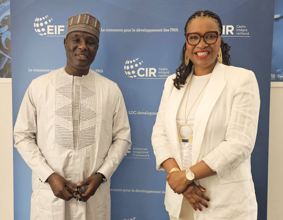 EIF4LDCs's tweet photo. 🚀 #EIFPhaseThree momentum continues!

As part of our partnership outreach, EIF ED Aissatou Diallo met 🇰🇮 Minister Tangariki Reete, 🇰🇭 Minister Cham Nimul, 🇵🇱 Amb. Joanna Hawryluk and 🇹🇩 Amb. Ahmad Makaila to advance trade, investment and private sector development in #LDCs. 🤝 https://t.co/bntrySqkL0