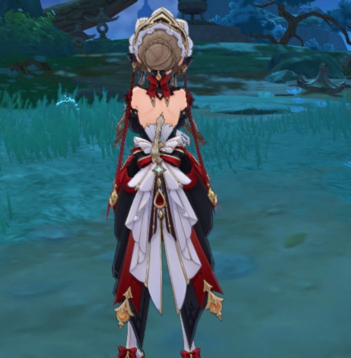 godsgriief's tweet photo. sandrone's skirt is more poofy in the cutscene than in her in-game model hyv fix this!!! give her a poofy skirt!!!! https://t.co/NbrIKdA03K