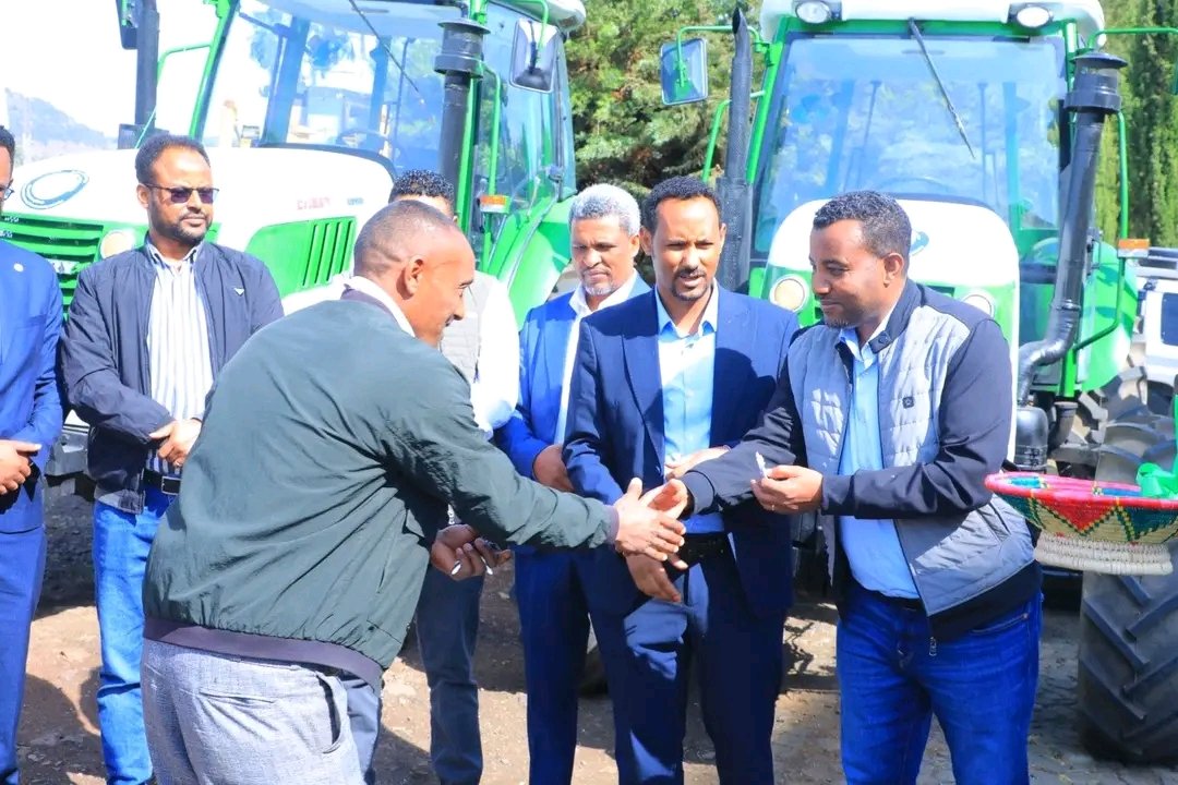 AppAmhara's tweet photo. "የግብርና ሜካናይዜሽን የግብርና ሽግግርን የሚያፋጥንና የኢኮኖሚ አብዮትን የሚያረጋግጥ ስትራቴጂካዊ እርምጃ ነው"  ድረስ ሳህሉ (ዶ/ር) 

በደቡብ ወሎ ዞን ዘመናዊ የግብርና ሽግግርን ለማፋጠንና የእርሻ ሥራን በዘመናዊ ዘዴ እየተሰራ ነው። https://t.co/bOP7inWA6J