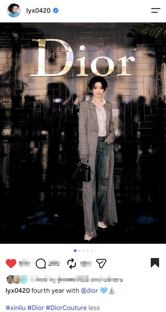 lilian970420's tweet photo. XIN LIU @XinLiulyx0420 shared a new Instagram post.

"Fourth year with Dior"

More and more to go, looking forward to watch Dior show again with XIN LIU.

XIN AT DIOR COUTURE SHOW

#XINxDiorCoutureAW26
#DiorCouture
#XINxDior q https://t.co/3T9XdHRQnT