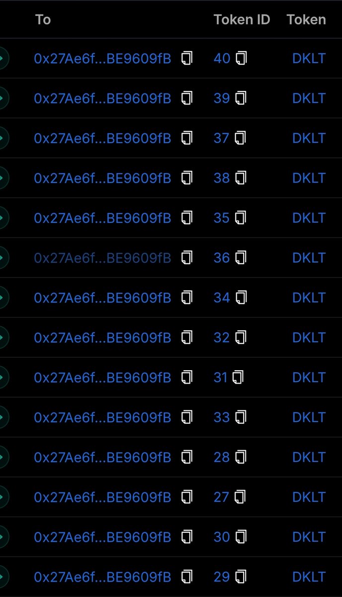 ArtofNickTaylor's tweet photo. @ben__crypto23 Shouldn't this disqualify the project from the leaderboard Rewards...
I could easily do this as well but I have integrity 😉...
Dev minting, instantly sending Cro back to mint wallet to expedite mints.
33 mints no true volume just a washed 100 $Cro
#DARKLIGHT https://t.co/ACMgqoa5lW