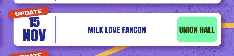 sapphoria_th's tweet photo. 📣[UPDATE] MilkLove Fancon has been postponed from 11 OCT (MCC Hall) to 15 NOV 2026 (Union Hall)!

Pls mark your calendar kub💚💖

#มิ้ลค์เลิฟ #MilkLove https://t.co/aWzgij2ghN