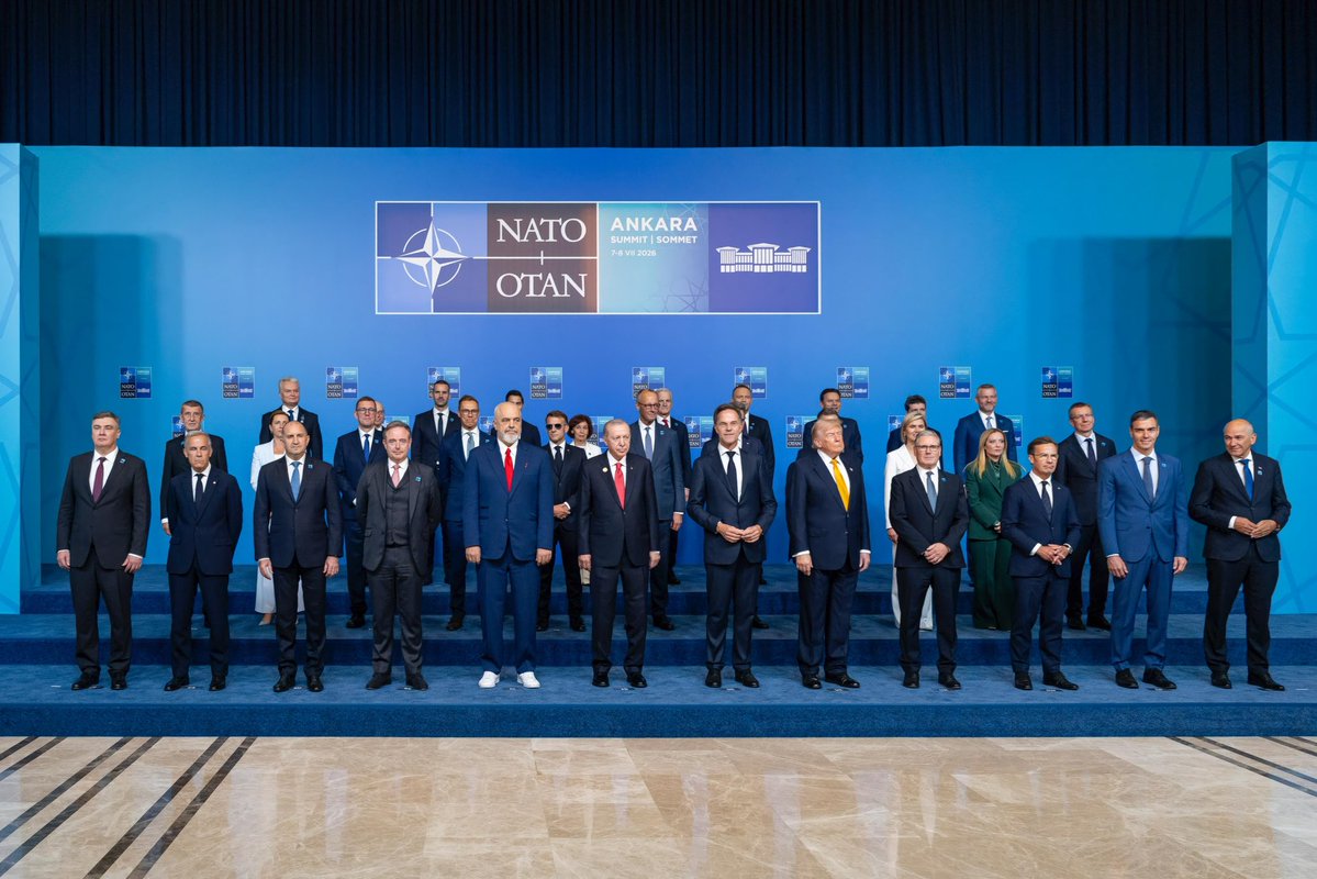 NATOpress's tweet photo. Leaders gather for a family photo at the #NATOsummit in Ankara https://t.co/cp7cBrRoX9