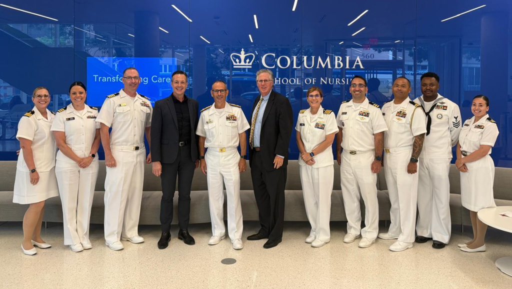 JoshKaplowitz's tweet photo. 🌟Strengthening Community Bonds at INR250

🏫@USNavy Rear Adm. Robert J. Hawkins, @medlant Commander, visited @Columbia leadership for #INR250 to discuss future opportunities and scholarships for #NavyMedicine career paths. #MM250 #Navy250 #Freedom250 https://t.co/rHyM1pzrDB