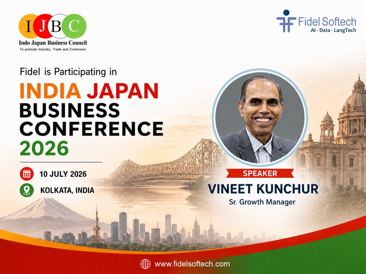 Fidel_Softech's tweet photo. Meet Fidel at the India–Japan Business Conference 2026!

We are delighted to share that Vineet Kunchur, Sr. Growth Manager at Fidel Softech, will be speaking at the conference, sharing insights on enabling India–Japan business growth.

#IJBC2026 #IndiaJapanBusinessConference2026 https://t.co/a6QGvRiKNS