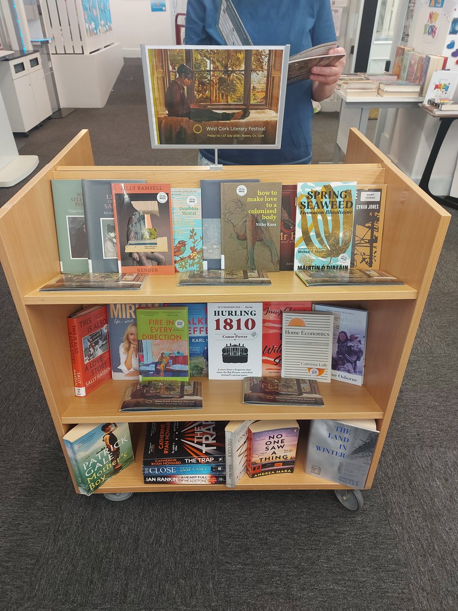 corkcolibrary's tweet photo. #ClonakiltyLibrary would like to wish our colleagues in Bantry Library the best of luck for the West Cork Literary Festival 2026, which is kicking off this Friday 10th July π€© We've curated a special display showcasing many of the writer's work who will be presenting at the festival. Call into Clonakilty library and discover some new and exciting works in poetry, fiction and non-fiction. #WCLF2026
@IloveClonakilty