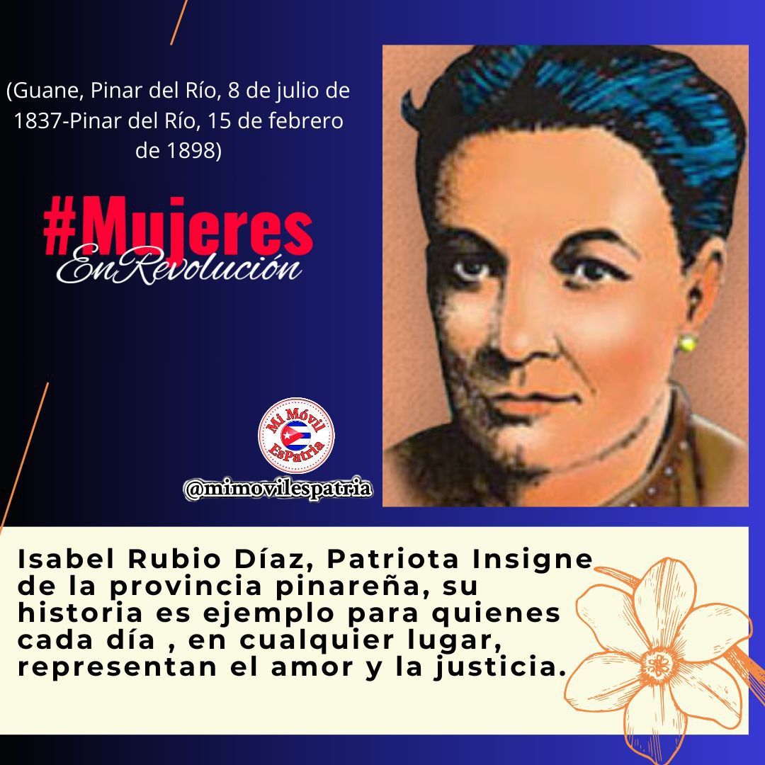 avila98514's tweet photo. 1837  Aniversario 186 del natalicio de María Isabel del Rosario Rubio Díaz, quien por su patriotismo y valor pasaría a la historia como la Capitana de Occidente, se dedicó a labores de sanidad al frente del hospital militar de campaña. 
#CubaViveEnSuHistoria https://t.co/EbbozcjiaD