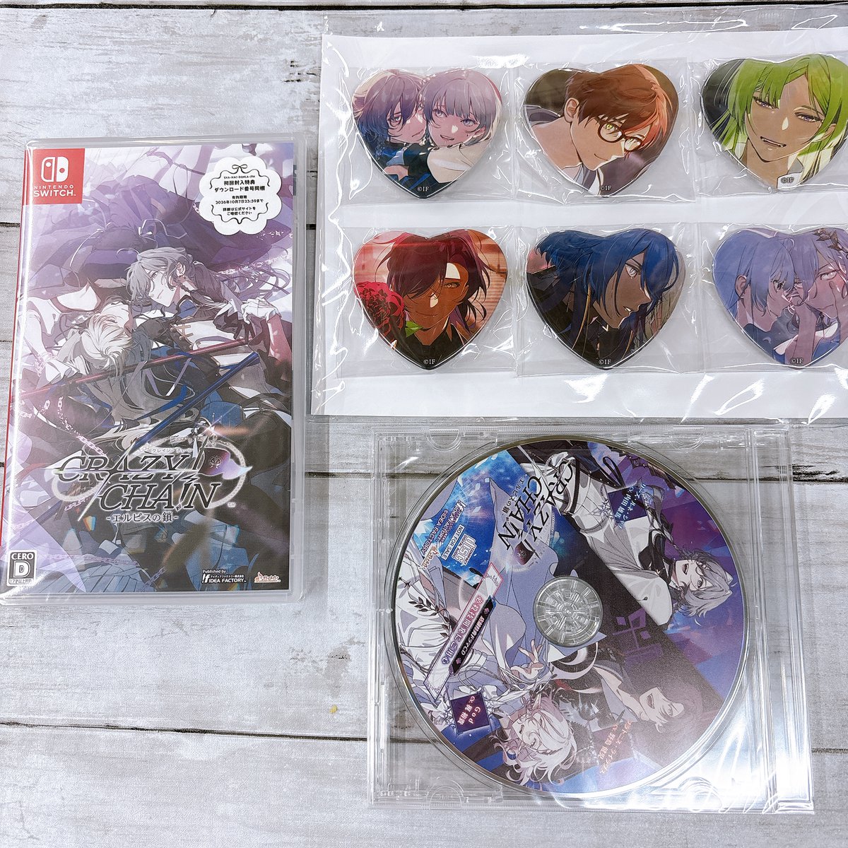 クレチェン CRAZY CHA!N 特典 アニメガ ソフマップ 缶バッジ God