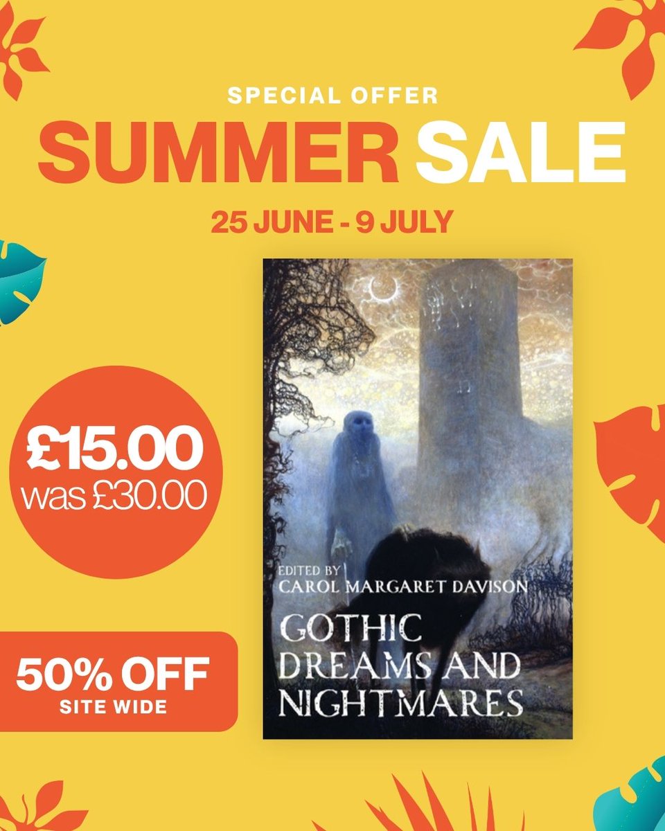 GothicMUP's tweet photo. Your last chance to shop our summer sale 🤩

Get 50% off EVERYTHING on our website, including these #Gothic and #Horror paperbacks 👇

The discount will be applied automatically at the checkout. If you're based in North America, enter SUMMER50 at checkout to claim your 50% off https://t.co/IaPfoGh6fa