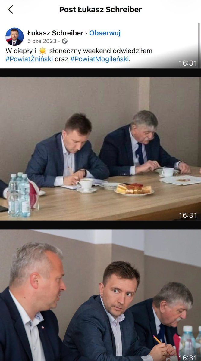 szymapajo's tweet photo. BEZCZELNY KŁAMCA❗️❗️!ŁUKASZ SCHREIBER ❗️❗️
„Nigdy nie byłem w Mogilnie, nikogo nie znam, dajcie spokój”
Fakty: Czerwiec 2023. Ł. Schreiber w Mogilnie z wicestarostą z PiS (wg ŁS on nie ma nic wspólnego z PiS🤣) nadzorującym służbę zdrowia/szpital oraz wojewodą M. Bogdanowiczem z PiS.
