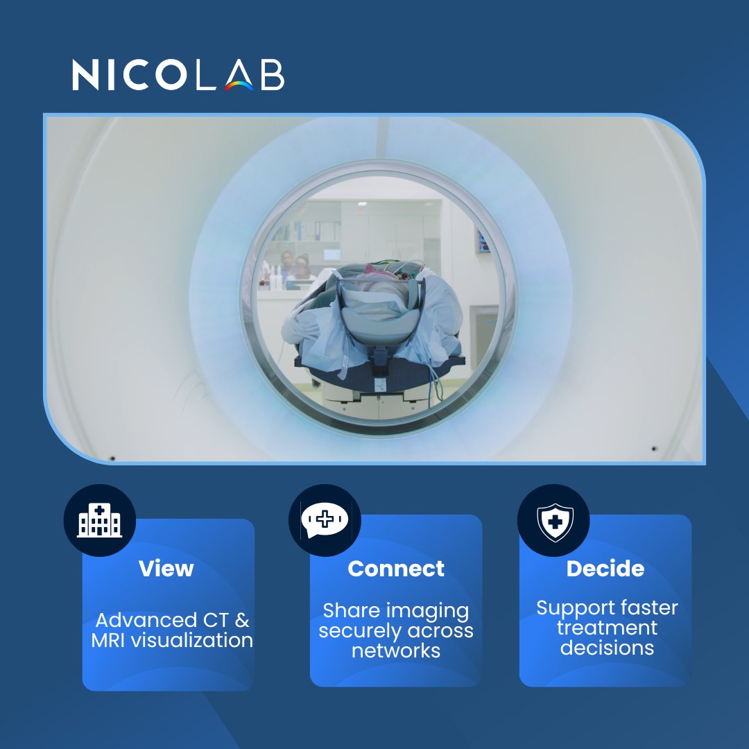US_Nicolab's tweet photo. CT and MRI scans are just the beginning.
Nicolab helps stroke teams securely share imaging, collaborate in real time, and support faster treatment decisions across connected care networks.
#DigitalHealth #StrokeCare #AI https://t.co/NAsp5USFr9