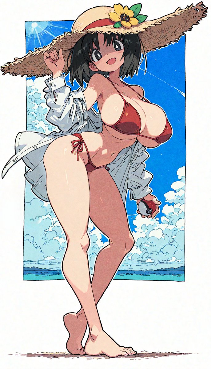 tkt_aiart's tweet photo. 夏でビキニなエリカさん
                                                                                                                                                                                                                                                                 SFW