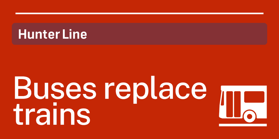 TrainLinkNorth's tweet photo. ⚠️#HunterLine Limited buses replace trains btwn Newcastle Interchange and Telarah/Dungog/Scone until end of service due to an external telecommunications issue.

Trains will not be running tomorrow. Avoid non essential travel.

For service updates, check transport apps. https://t.co/mYrZWpyKMg