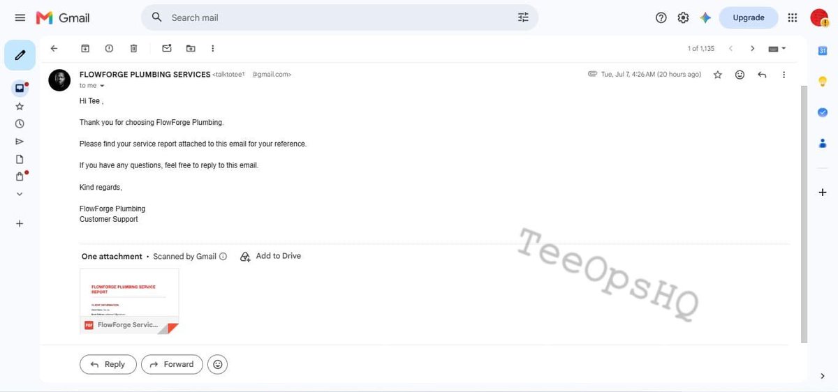 TeeOpsHQ's tweet photo. Tech Stack

• Notion • Zapier • Google Docs • Google Drive • Gmail

One status update now replaces a repetitive manual process while keeping customer communication and internal records in sync. https://t.co/1zBN9D5r2Q