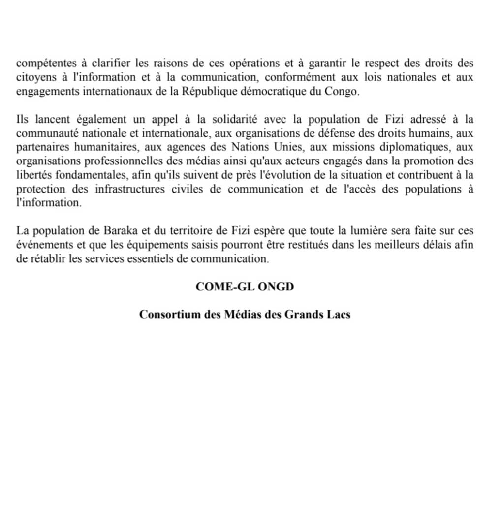 amani_malinde's tweet photo. ALERTE: la population de Baraka-Fizi contrainte de vivre sans réseaux des téléphones ni Internet WI-FI de STARLINK par les opérations FARDC. https://t.co/KSmU1FtPXC