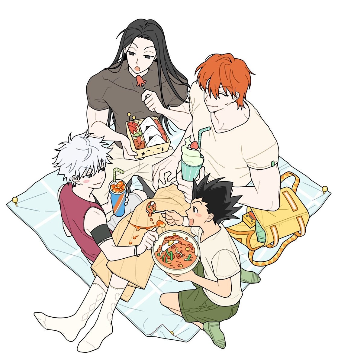 mangogog0's tweet photo. #hxh  🍱 돗자리 피크닉~ https://t.co/UzxN95VUqb