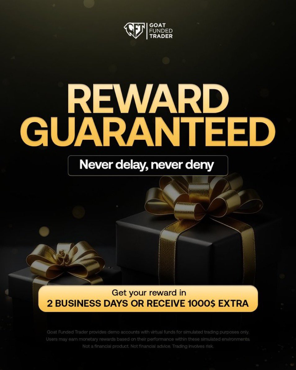 trustedprophub's tweet photo. Imagine a prop firm being so confident in its payout process that it’s willing to pay you if it misses the deadline.

That’s exactly what @GoatFunded @EdwardXLreal is doing.

Paid within 2 business days or receive an extra $1,000. 🐐 https://t.co/2cQ38tGVpt