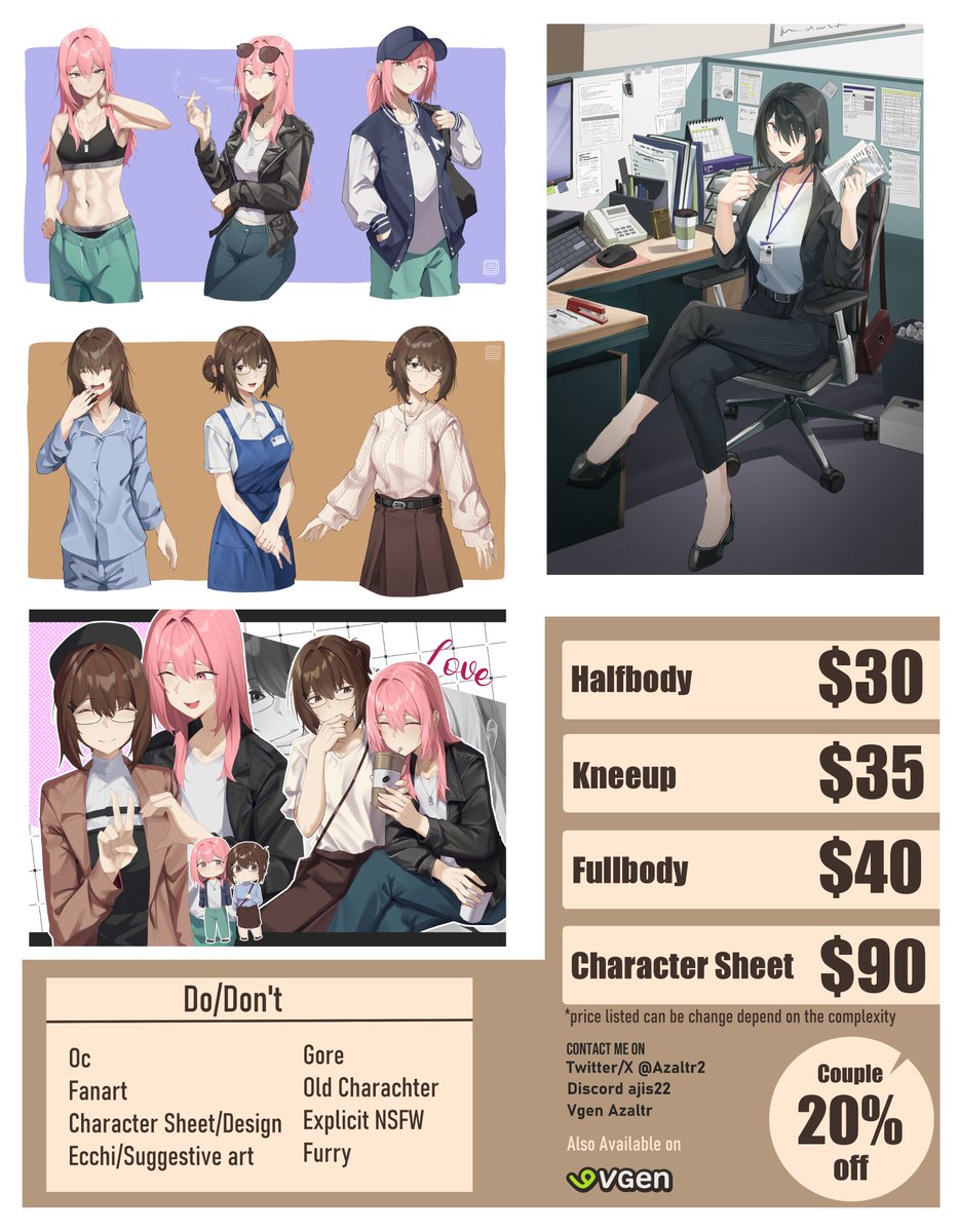 azaltr2's tweet photo. Share are very appreciated! ✨

Open again! 
3 Slots available for now

Feel free to DM me or Discord ajis22 if you need more information!
Also available on Vgen

#commissionsopen #VGenOpen https://t.co/qvID1WyExq