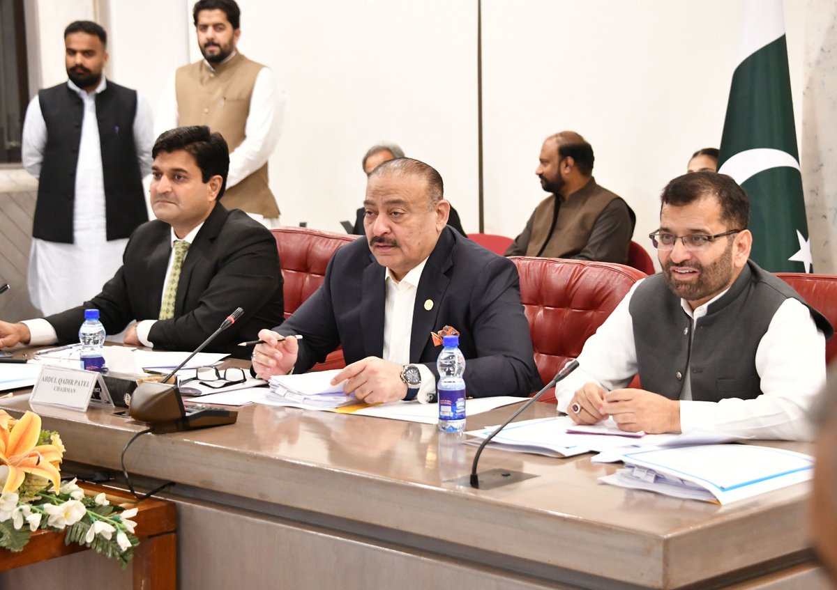 NA_Committees's tweet photo. The Standing Committee on Maritime Affairs met today under the Chairmanship of Mr. Abdul Qadir Patel, MNA at Parliament House Islamabad.
#NACommittee @NAofPakistan @A_Qadir_Patel https://t.co/WlunckR4tR