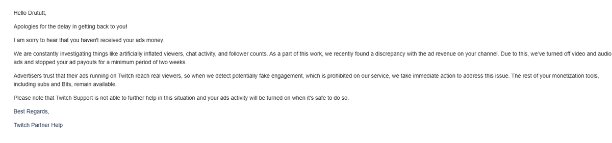 Drututt's tweet photo. Yo @Twitch @TwitchSupport im not viewbotting i was in korea doing a challenge which naturally boosts my viewership a lot then a new champion dropped. Can you re-enable my revenue???? 2+ weeks of no ad money (80% of my income from twitch) is CRAZY might aswell ban me https://t.co/8QQn9EzjgD
