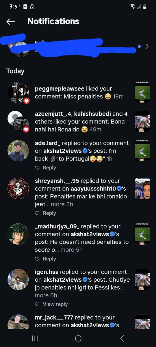 21INSANESOUL's tweet photo. Whole day I was rage baiting Messi fan 🤣 I don't hate Messi but I'm making them cry just for fun lol https://t.co/4CPZhXZQA3