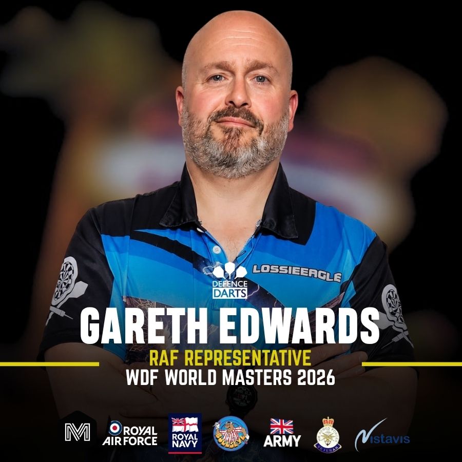 Defence_Darts's tweet photo. ✈️ RAF Champ, Gareth Edwards is flying out to Vegas for the WDF World Masters on Sunday after booking his spot through the RAF qualifier!

'The Lossie Eagle' will also be representing his home station in Lossiemouth as he heads out to one of the sports iconic tournaments.

#Darts https://t.co/WMbGujvJio