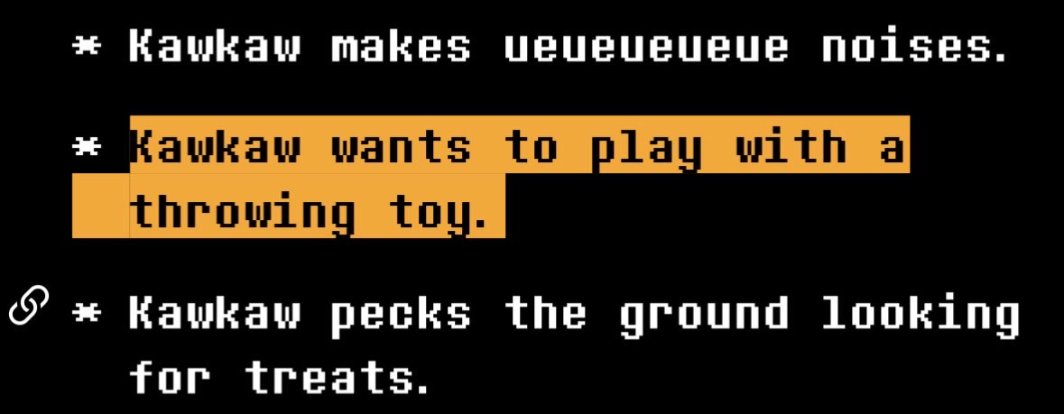 Immadeletethi's tweet photo. #deltarune_spoilers 
I actually think it’s disgustingly cute that Toby’s Cat was the base inspiration for the KawKaw he loves that silly guy https://t.co/tW5Dt19XVe