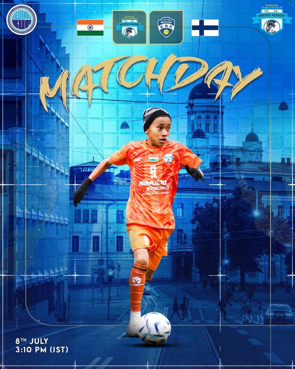 minervapunjabfc's tweet photo. ๐จ MATCHDAY ๐จ
๐ฎ๐ณMinerva Academy FC vs Esbo Bollklubb๐ซ๐ฎ
๐
8th July
๐ง3:10 PM (IST)
#MAFC #TheFactory #HelsinkiCup2026 https://t.co/zwBeJpIZDU
