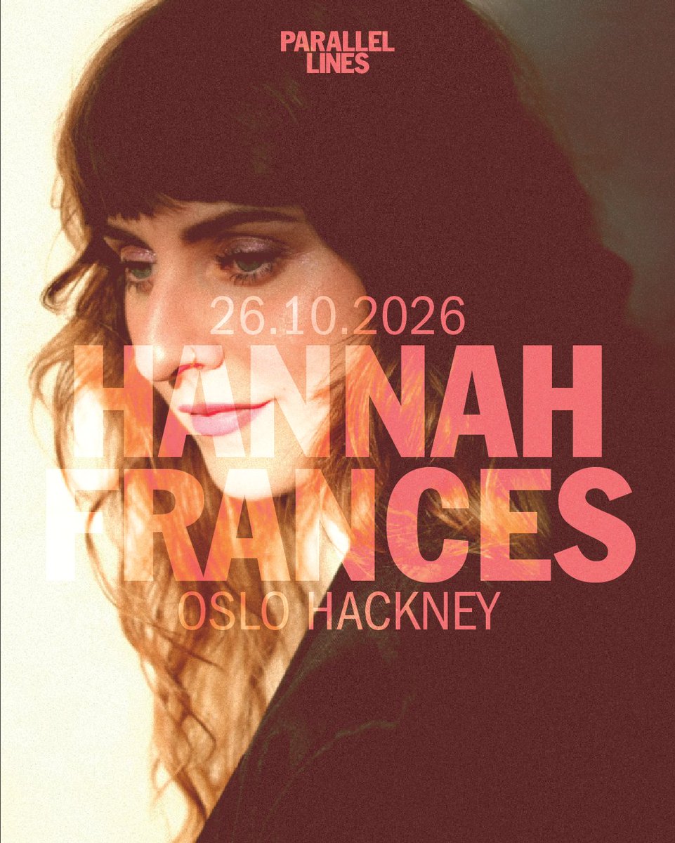 OsloHackney's tweet photo. Internationally acclaimed poetic vocalist HANNAH FRANCES has a distinctive body of work composing of intricate, dizzying &amp; large-scale compositions. See her play here this Autumn!

📅 Monday 26 October 2026
🎟️ Tickets on sale Friday, 11am. Set reminder at https://t.co/yxkrPDY3R8 https://t.co/ePmppLcCCK